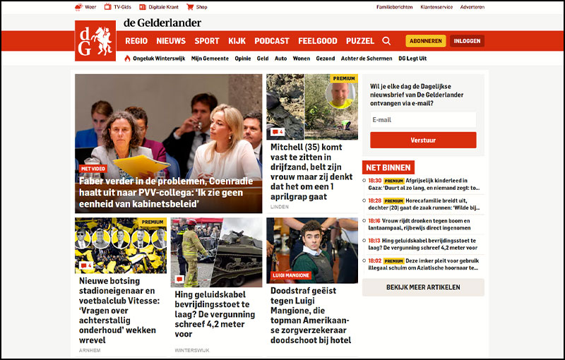 de Gelderlander studio villa media promotion