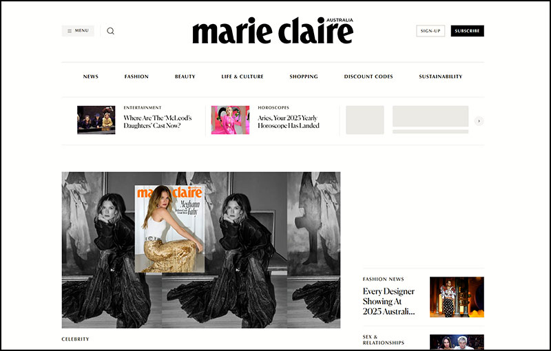 marie claire australia studio villa media promotion